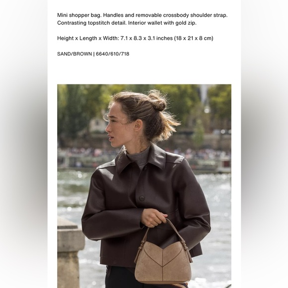 Zara NWT mini shopper handbag purse with crossbody - Picture 4 of 7